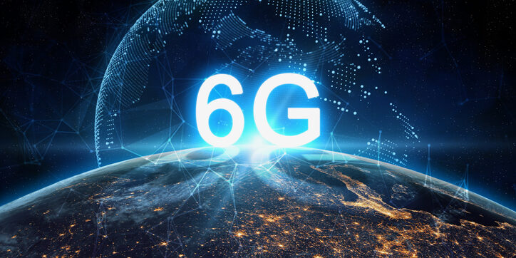 concept of future technology 6G network wireless systems and internet of things