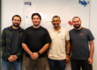 Triantafyllos Mavrovoltsos and Nikolaos Mitsiou with colleagues at LUT university